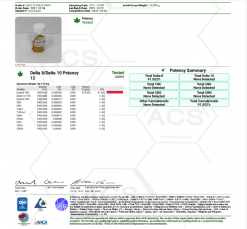 delta 8 thc distillate certificate of analysis